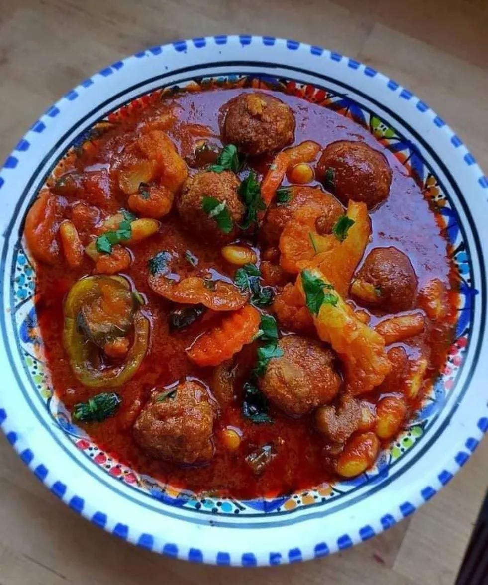 Loubia aux Boulettes de Viande