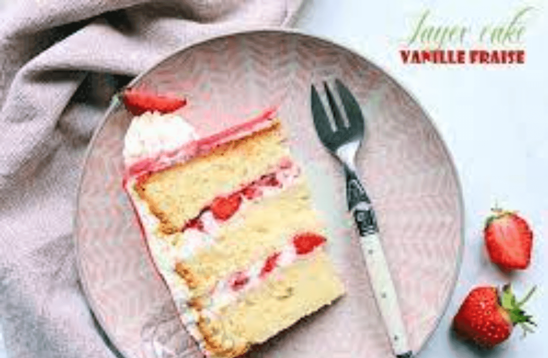 Génoise vanille fraise