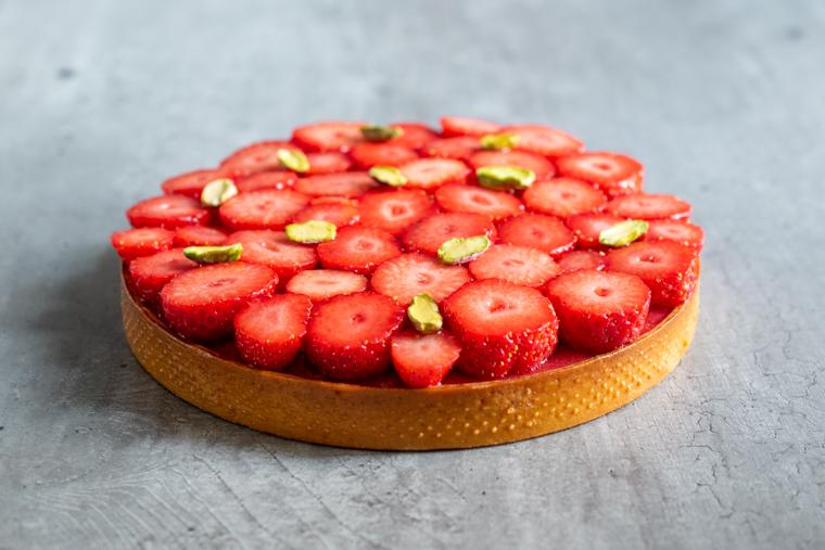 tarte a la vanille fraise