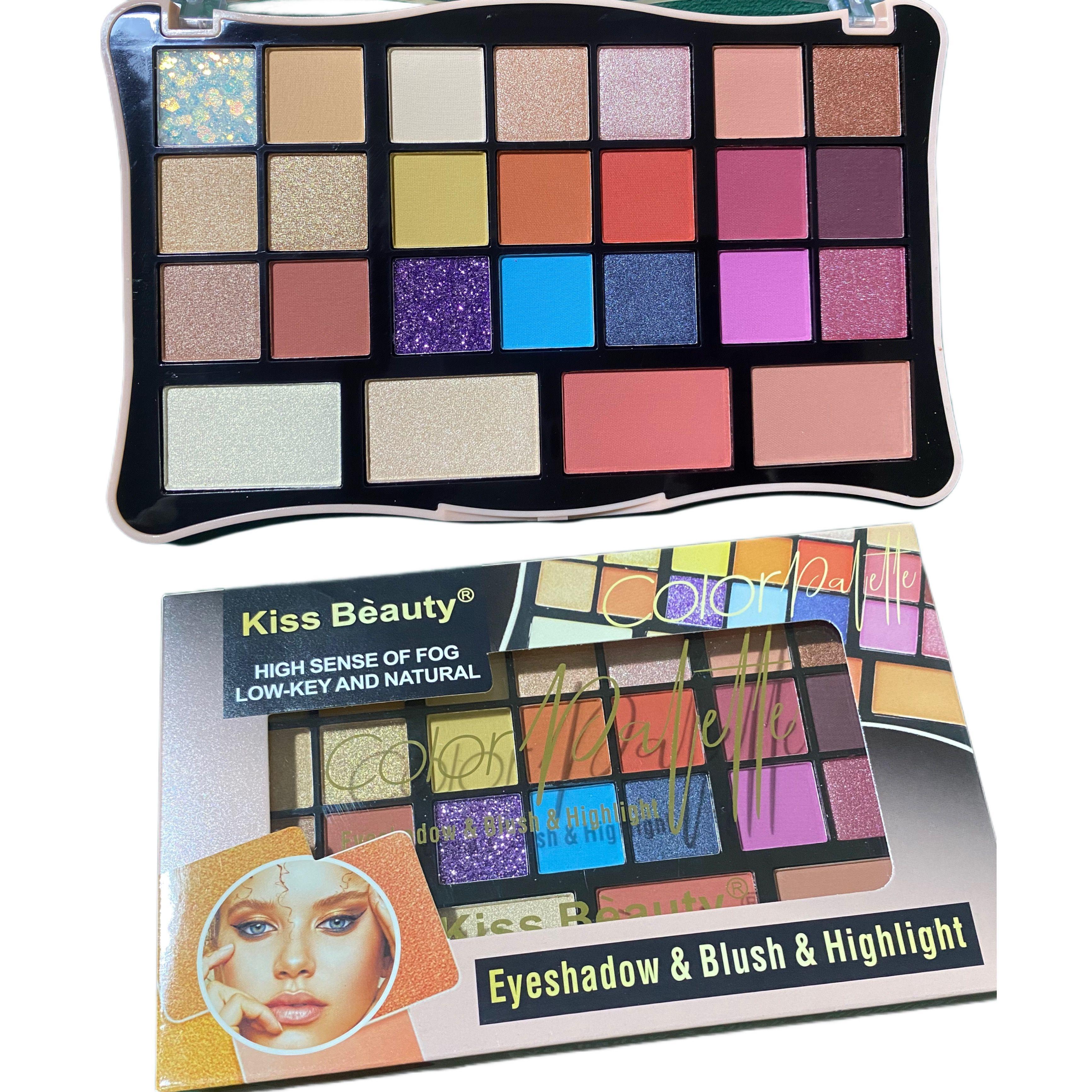 Palette tout en 1 couleurs fashion bulsh eyeshadow et highlight