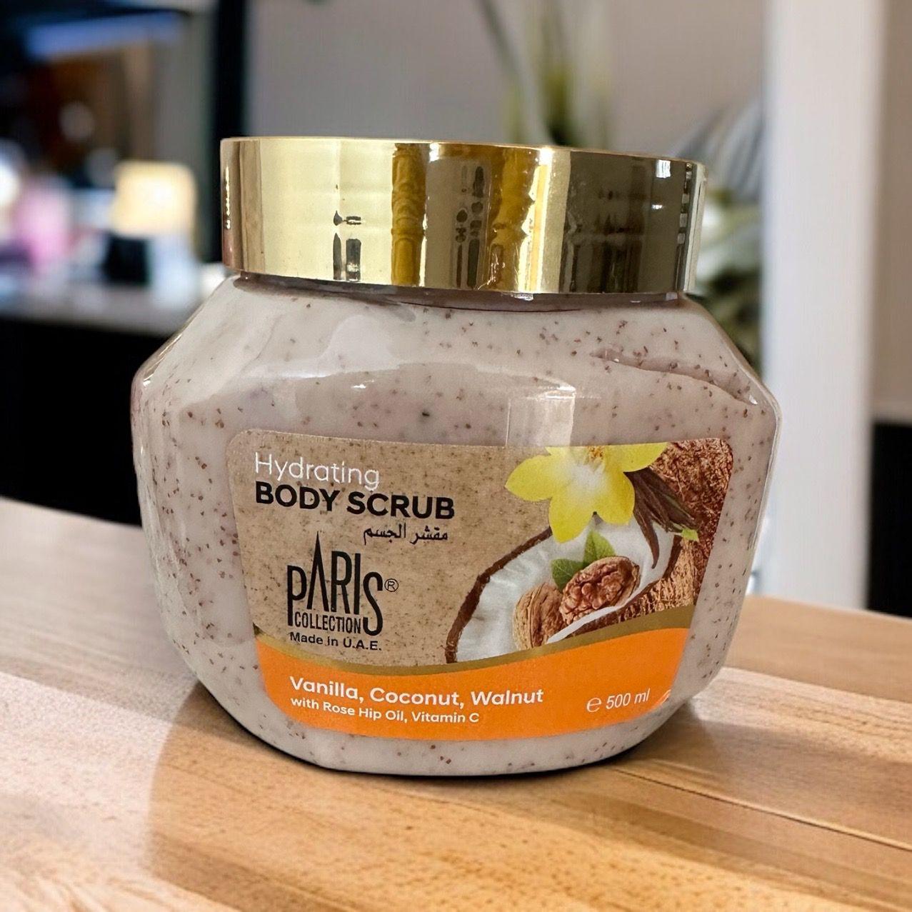 Scrub Vanilla, Coconut, Walnut with Rose Hip Oil, Vitamin C