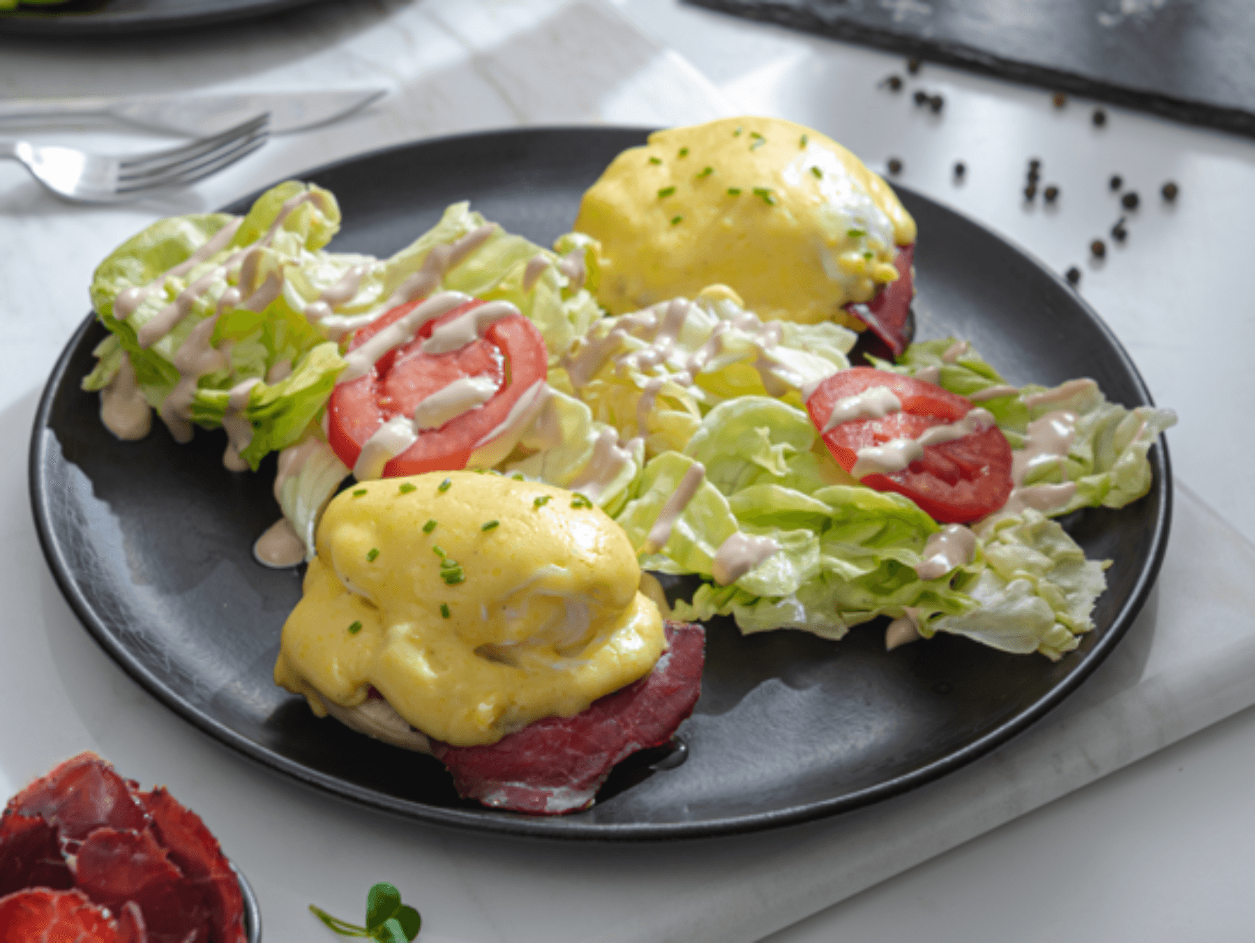 Oeuf Bénédicte Avec pain au céréales