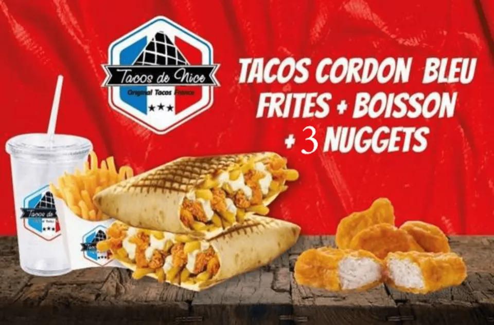 Menu Tacos cordon bleu + 3Nuggets