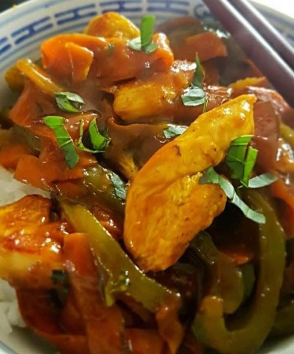 Wok Poulet Curry Jaune