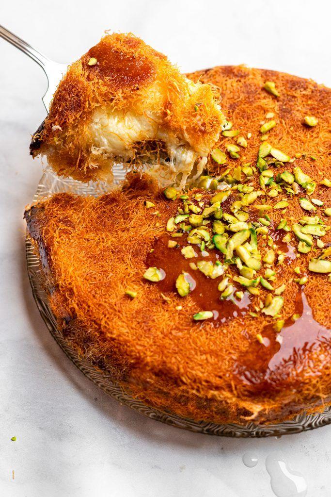 كنافة بالقشطة و الجوز