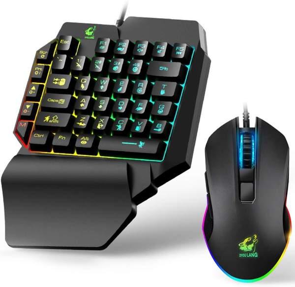 ZIYOU LANG One Hand Gaming Keyboard and Mouse Combo