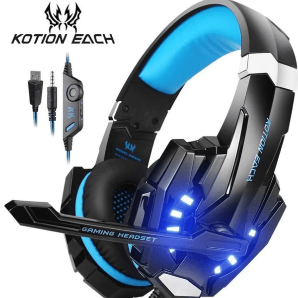 Kotion Each Casque Gamer Headset Gaming G9000 Lumière LED 3,5 mm