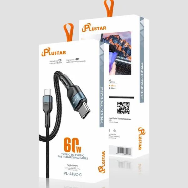 Plustar PL418 - Câble de Charge Rapide Type C vers Type C 60W (1m)