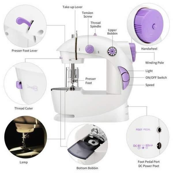 Mini Machine à Coudre Petite électrique Multifonction