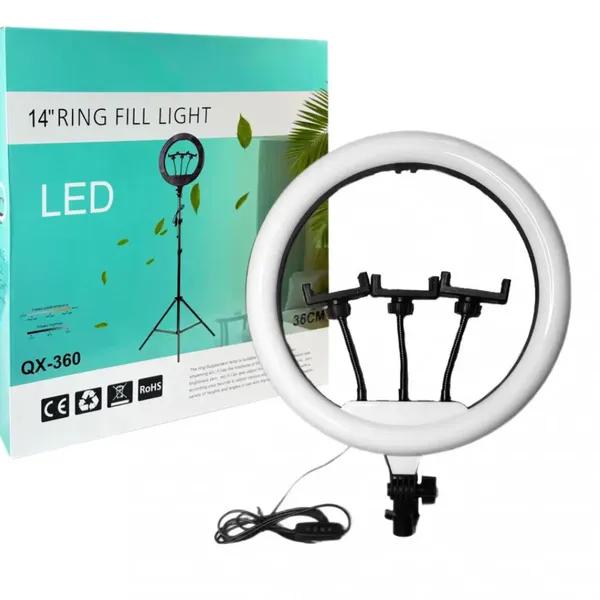 Ring Light LED 36cm+ trepied +3 Supports Telephone, Selfie pour Live Video
