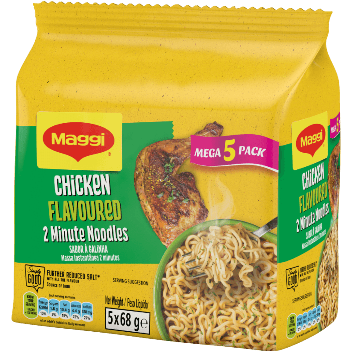 Maggi Chicken 2 Minute Noodles 5 x 68g