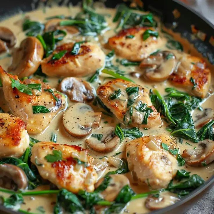 Pollo Con Champinones