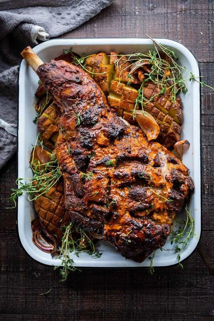 Plat Mechoui de chevreau au Feu de Bois