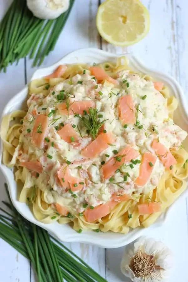 Tagliatelles au saumon fumé