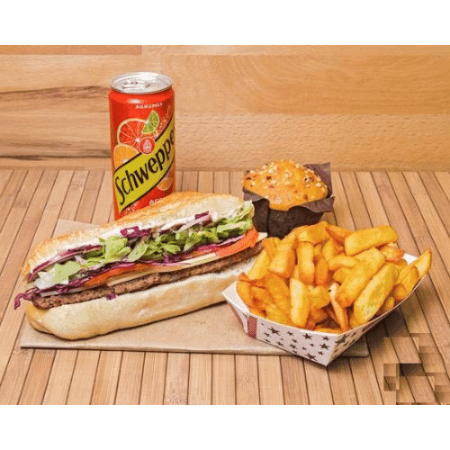 Menu shawarma poulet + Fite + canette