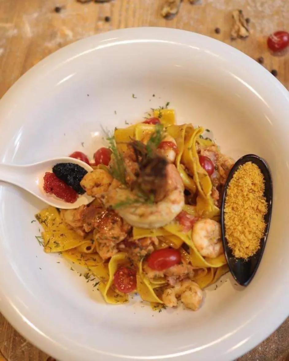 Pasta Pesto Gamberi