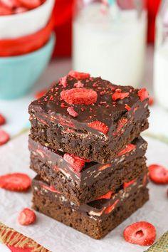 Brownie fourré fraise
