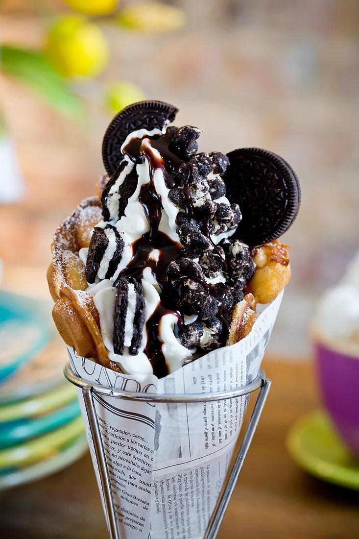 Bubble Waffle Oreo