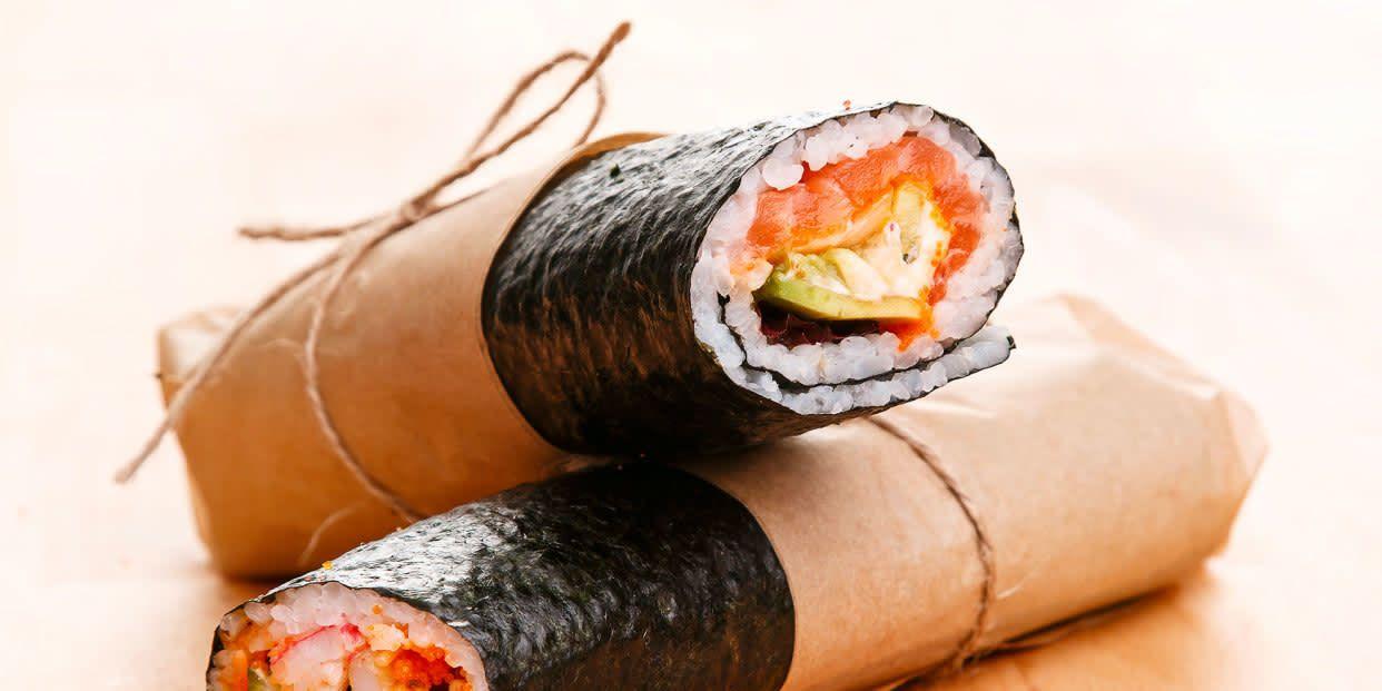 Burrito sushi salmon