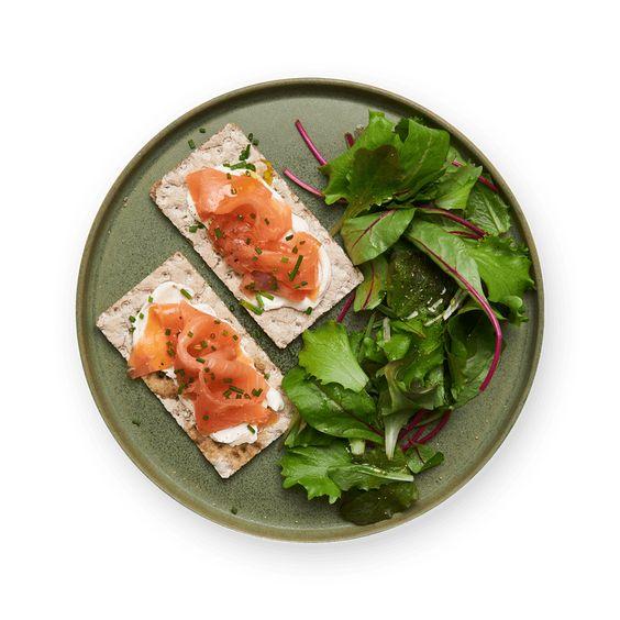 Tartines Au Fromage Frais Et Saumon Fumé