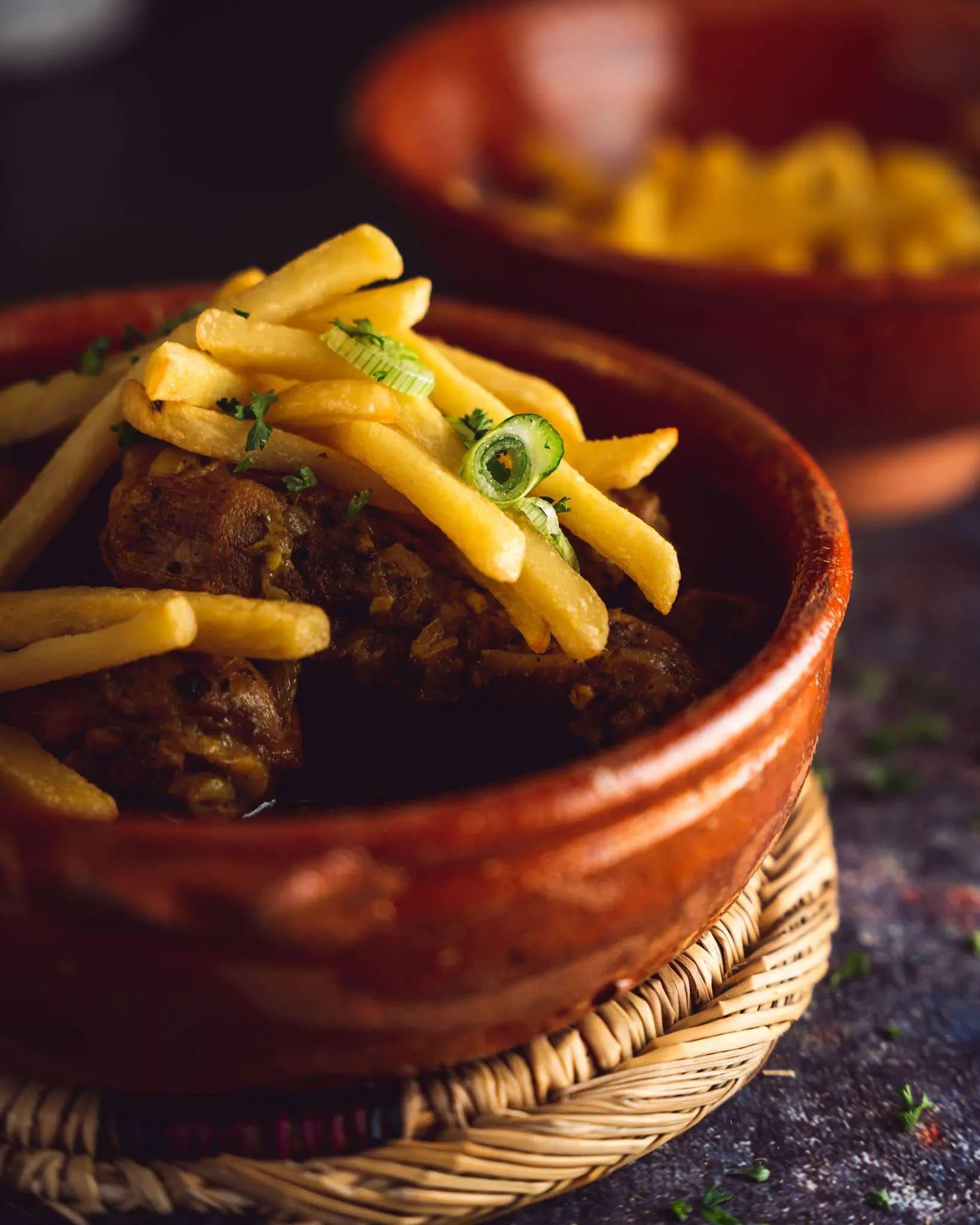 Tajine de Poulet aux frites