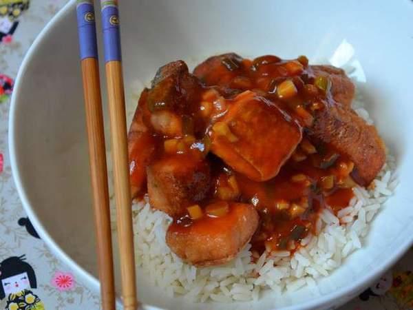 Wok Saumon Aigre Doux