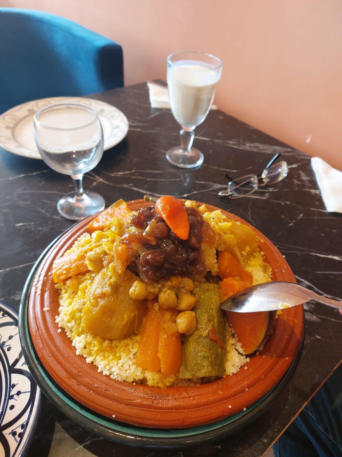 Couscous Viande 7 Légumes Au Tfaya Et Lben