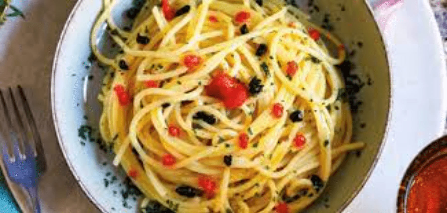 Spaghetti Aglio avec de l'huile et l'ail