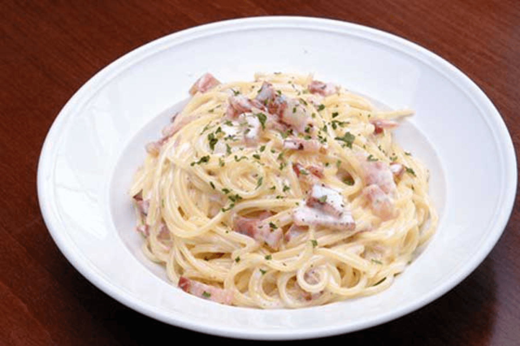 Spaghetti à La Crème et Jambon