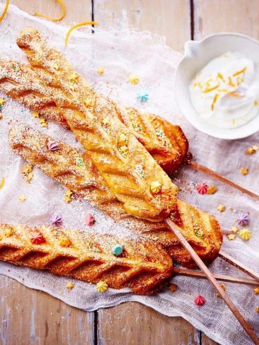 Gaufre Sucette Chocolat Blanc