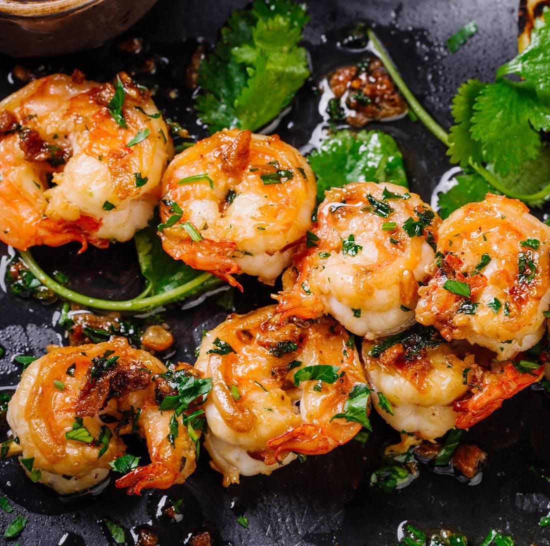 Plat Crevettes A La Plancha