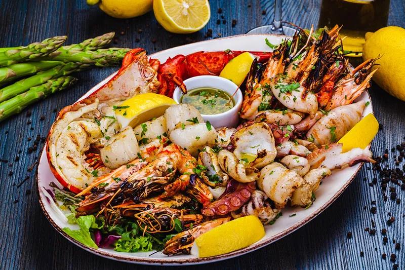Plat Poissons Mixte A La Plancha