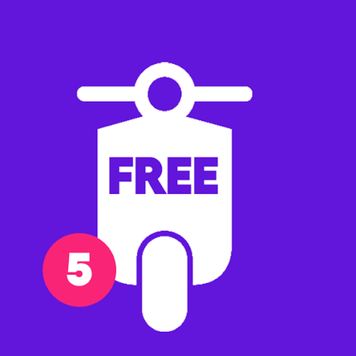 5 free deliveries valid for 30 days