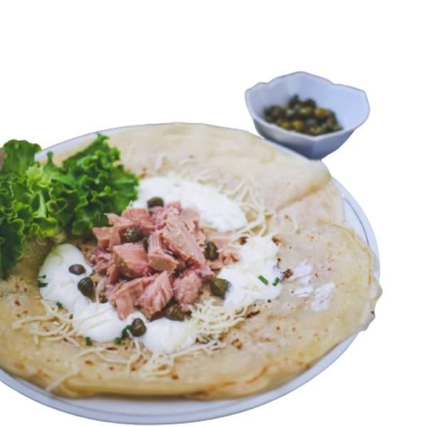 crêpe avec fromage et Thon