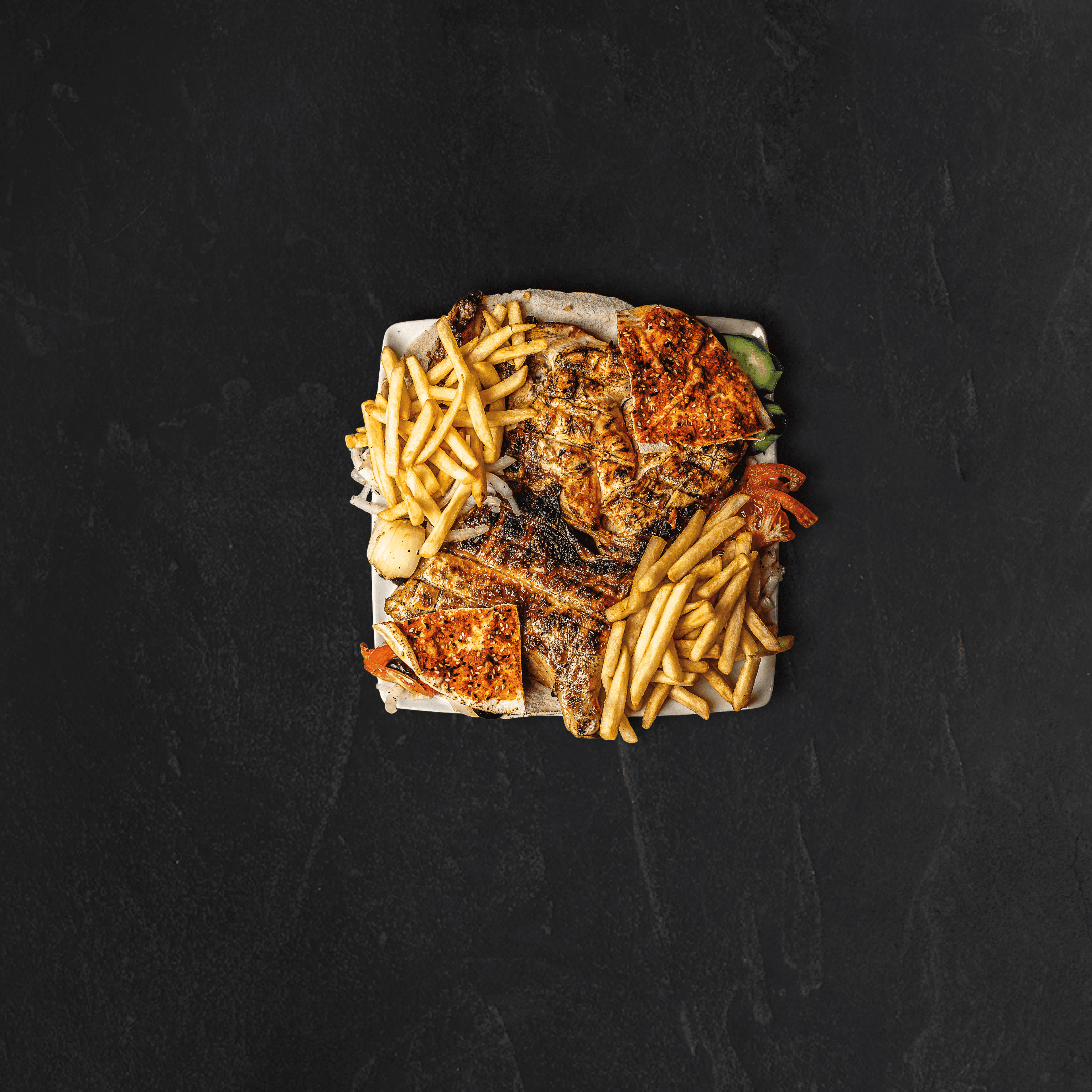 1/2 Poulet Grillé  + Frires