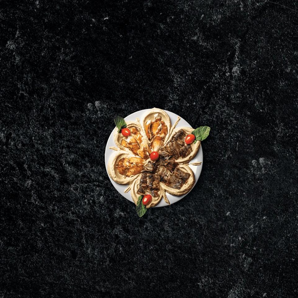 Hommos Avec Chawarma Mixte