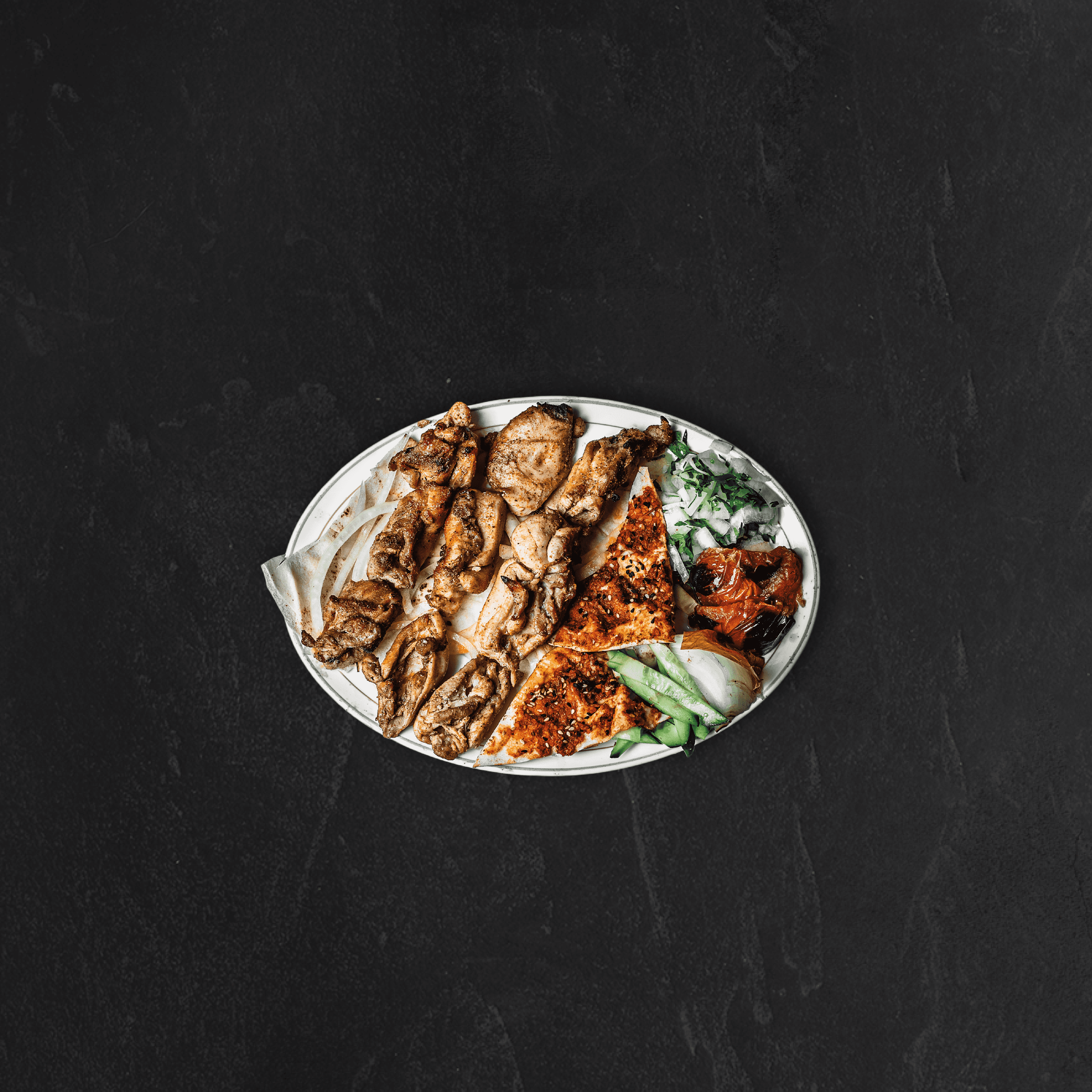 Plat Brochettes De Cuisse De Poulet