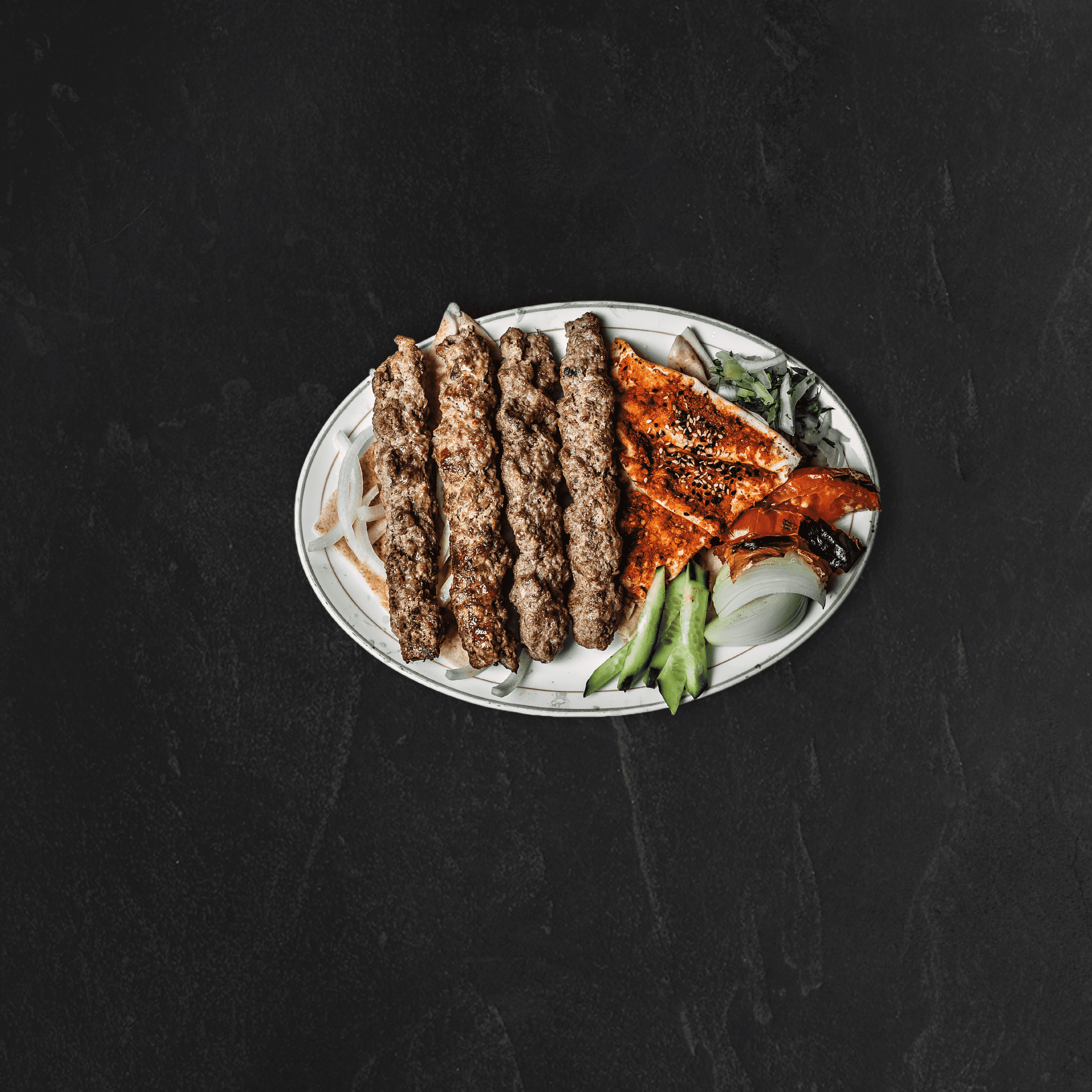 Plat Kabab ( viande hachée )