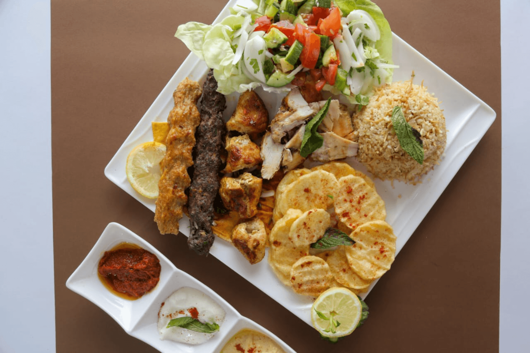 وجبة مشاوي لحم شامية