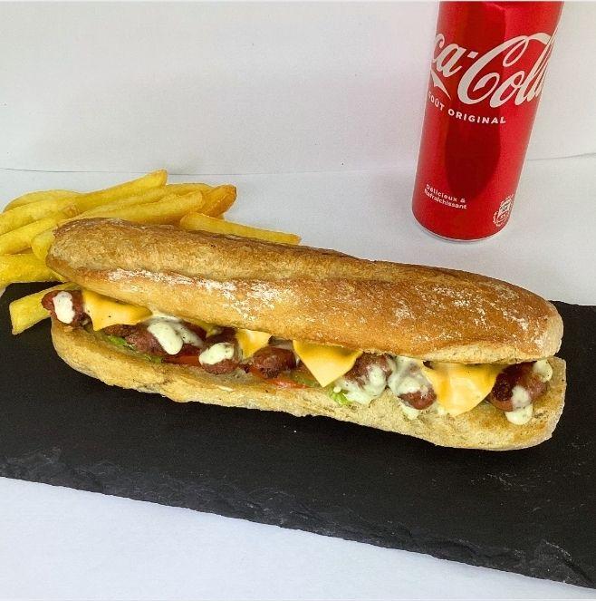 Menu Sandwich Saucisses Boeuf Lazeez
