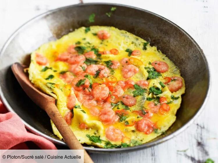 Omelette au Crevettes