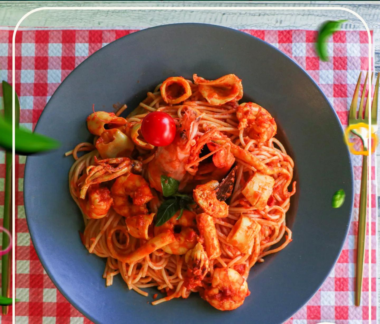 Spaghetti au Poulpe