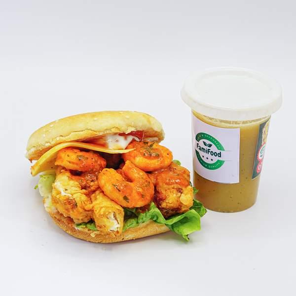 Burger Poulet crevettes