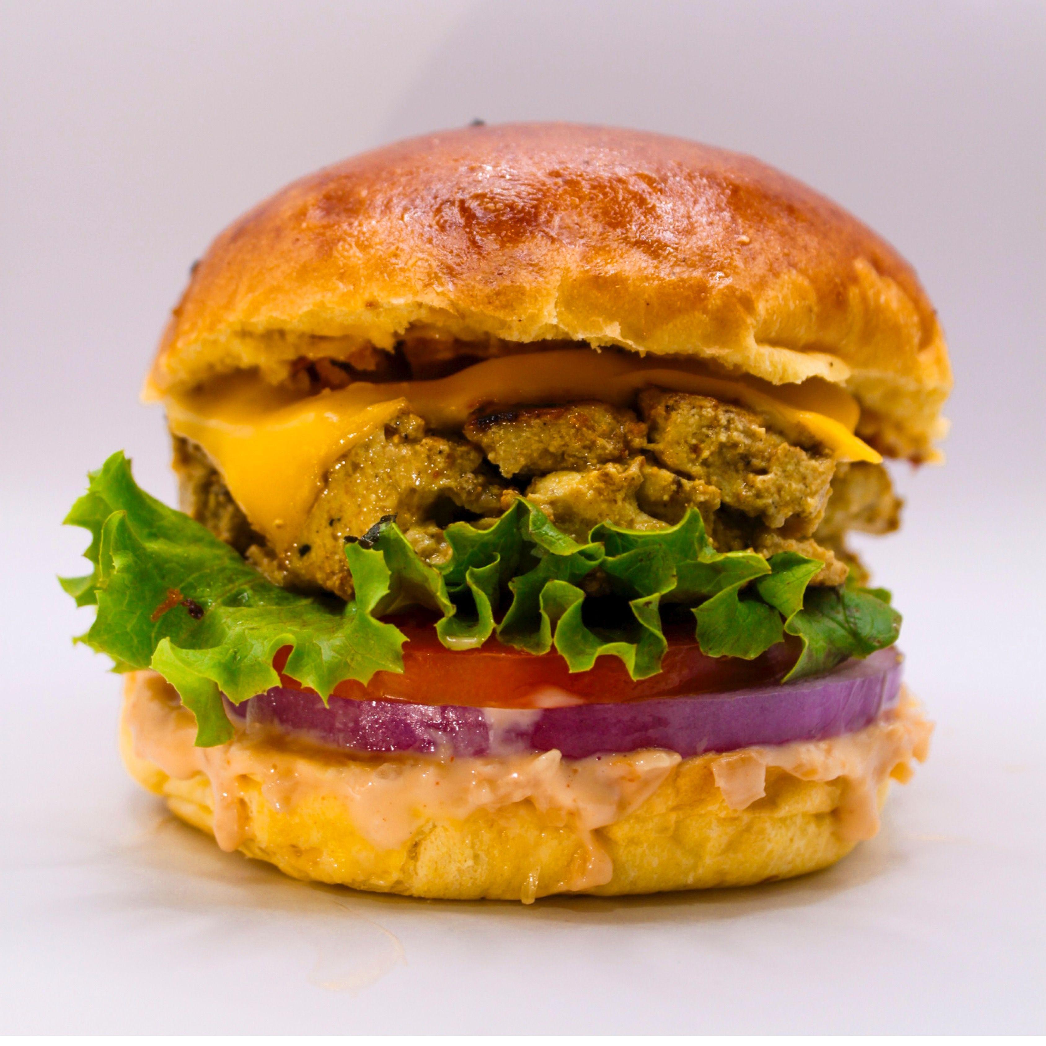 Chicken Curry Smash Burger