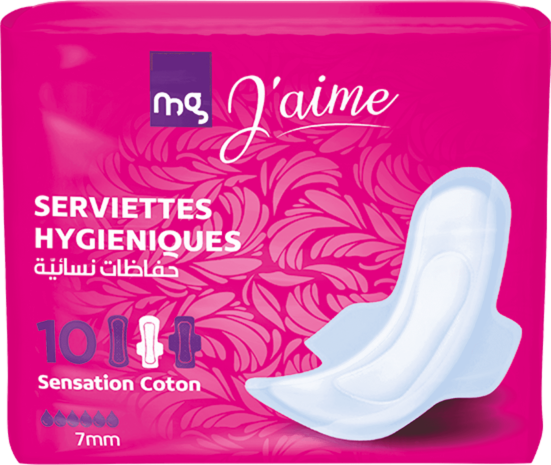 Mg J'aime Serviette Pock Normal 10