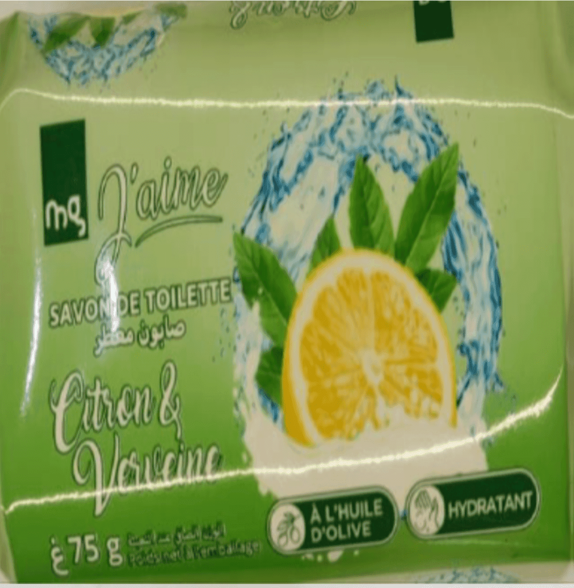 Mg J'aime Savon De Toilette Citron & Verveine 75gr