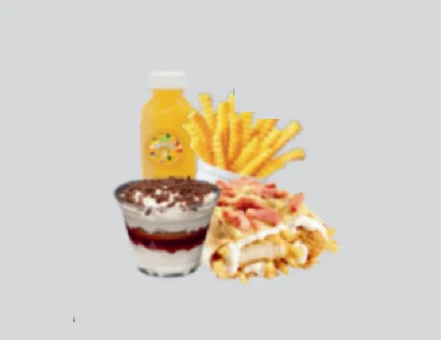 Tacos Chicken + Frites + Jus Abtal + Tiramisu