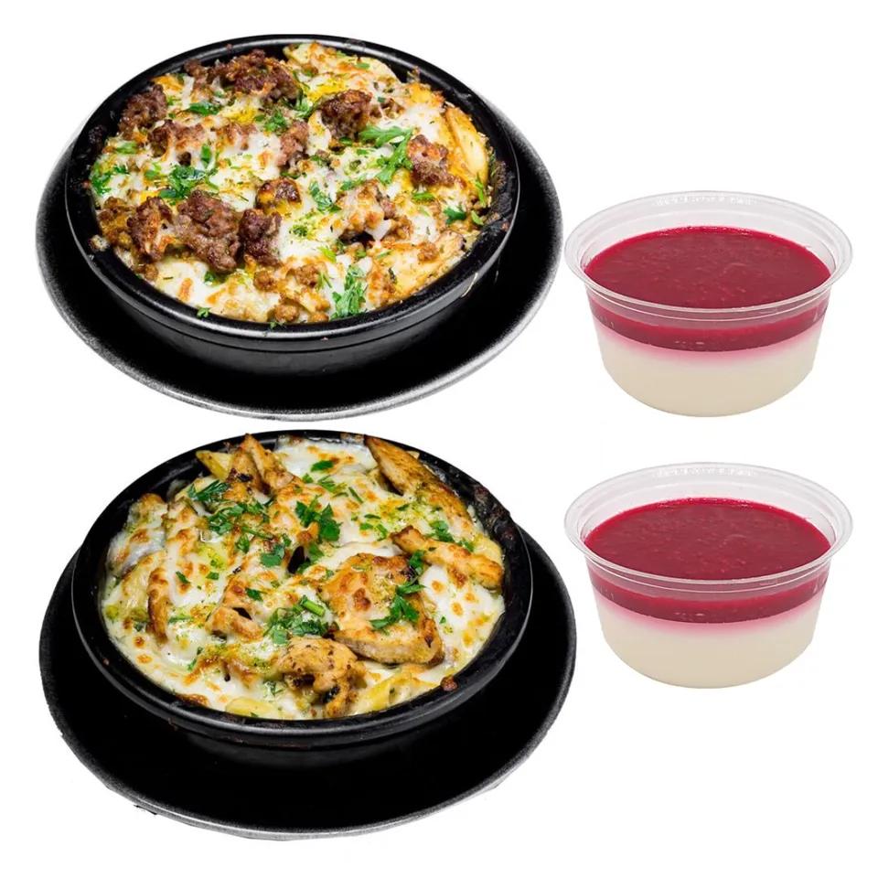 2 Pasticcio avec 2 Pana cotta