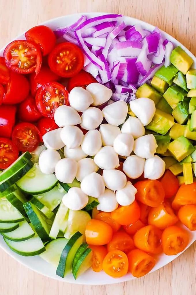 Salade Crudités Mozzarella