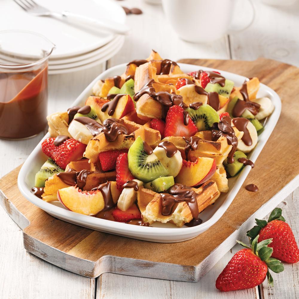 Salade Waffles Au Fruit Et Chocolat